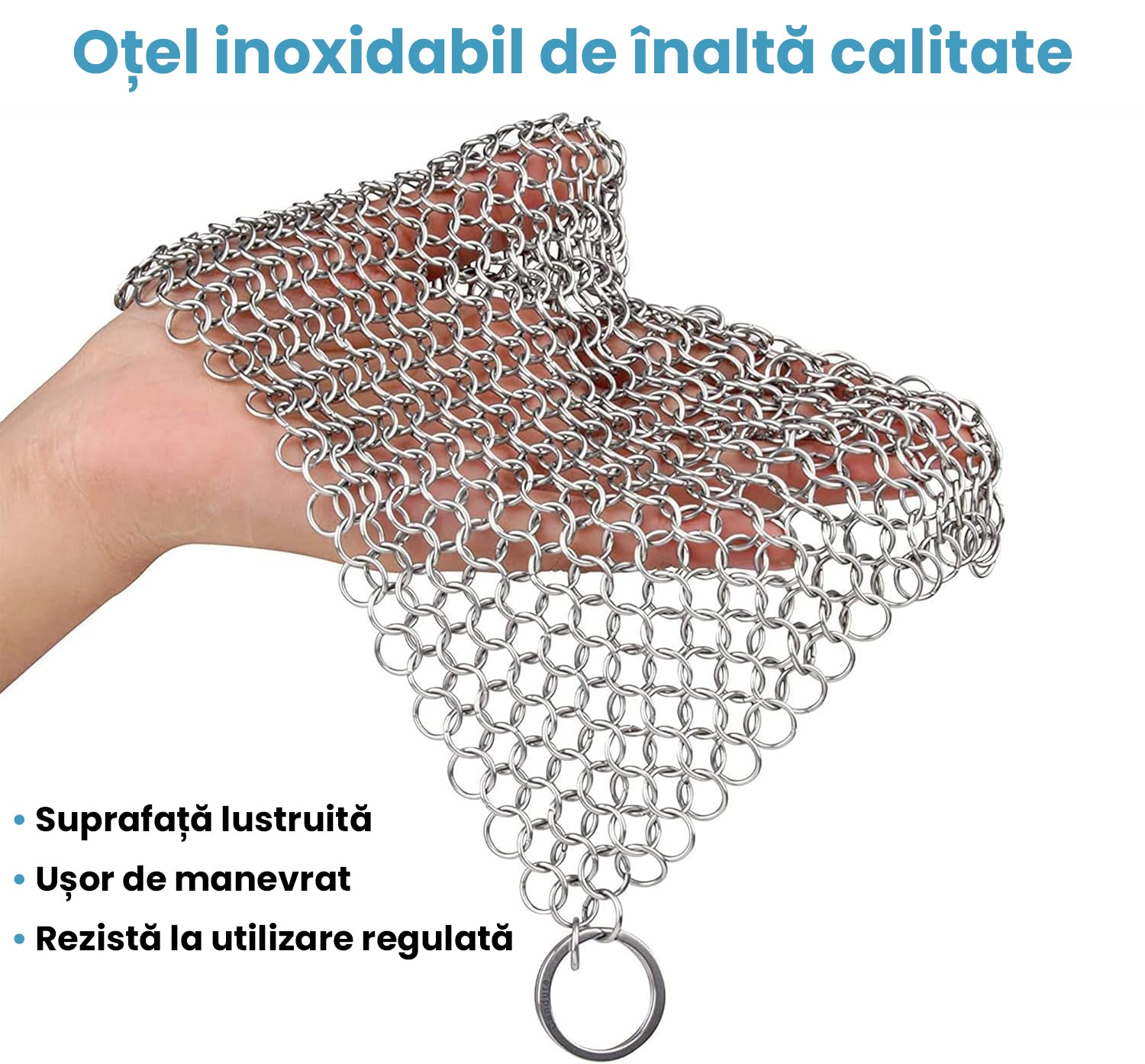 Perie din plasă de inox pentru curățarea vaselor