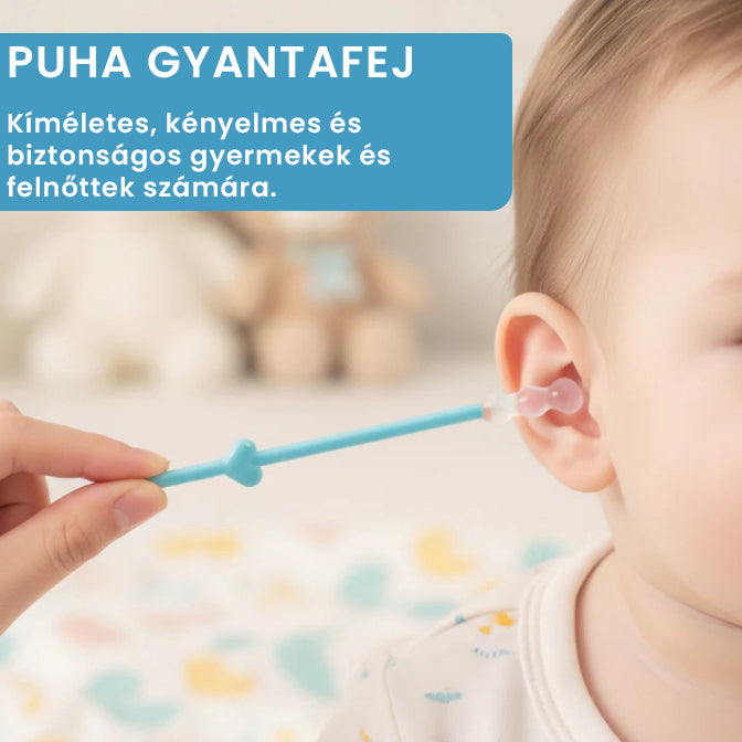 Kíméletes, tapadós fültisztító pálcikák