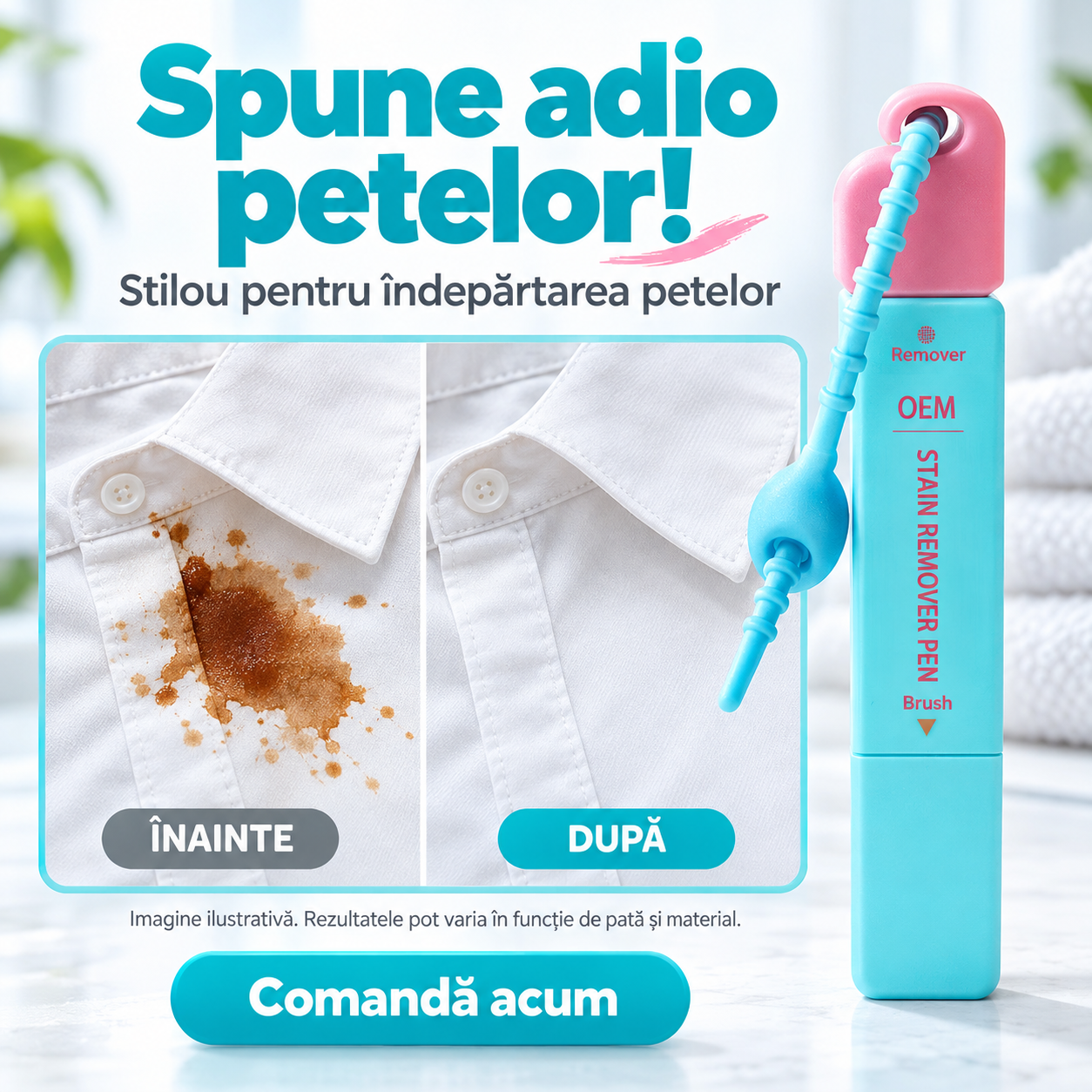 Stilou pentru îndepărtarea instantanee a petelor